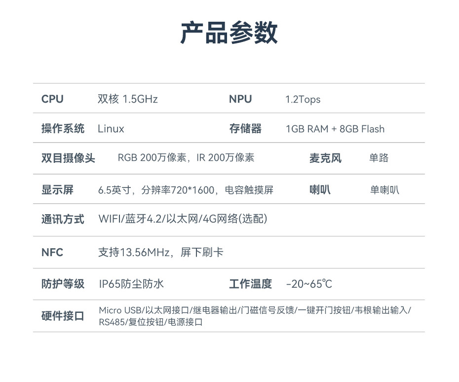 人脸识别刷卡一体机尺寸